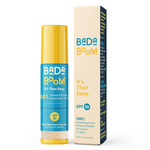 Bada Boom 50 Mineral Translucent Sunscreen Powder, Brush on SPF for Kids and Sensitive Skin