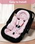 3 2-in-1 BOMOLOUR Infant Car Seat Insert, Enlarged Head Support for Baby Carseat, Reversible Newborn Insert with Strap