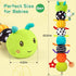 CAHILON 0-6 6-12 Tummy 3 6 9 12 18 Baby Sensory Toys Months, Musical Plush Animal Stuffed Caterpillar with Crinkle
