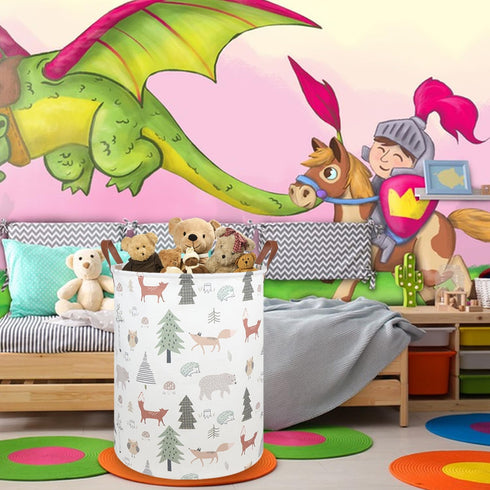 FXOCSHE FXOLCSHE Animal Baby Laundry Basket,Woodland Animals Baby laundry hamper,Toy basket for boys,Nursery Hamper