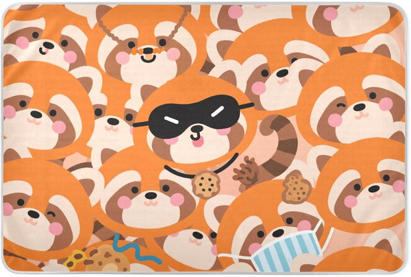 siphylline Cartoon Cute Fox Orange Extra Large Resuable Baby Bed Pad Highly Absorbent