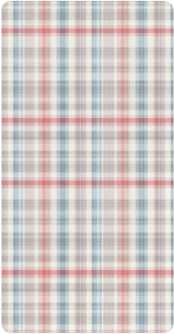 miaozhen Cotton Baby Crib Sheets for Boys Girls Comfy Breathable Gray Plaid Offwhite