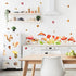 Watercolor Mushroom Wall Decals Colorful Mushroom Wall Stickers Cute Animal Autumn Leaf Wall Stickers Peel and Stick