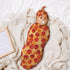 Burrito Pizza Baby Stuff Newborn Swaddle Blanket with Beanie Set, Soft and Stretchy Baby Blanket Swaddle Sack for Boy and Girl by Osvbs