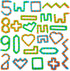 Nasdict 60 Pcs Wacky Tracks Snap Click Toys for Party Favors, Snake Puzzles