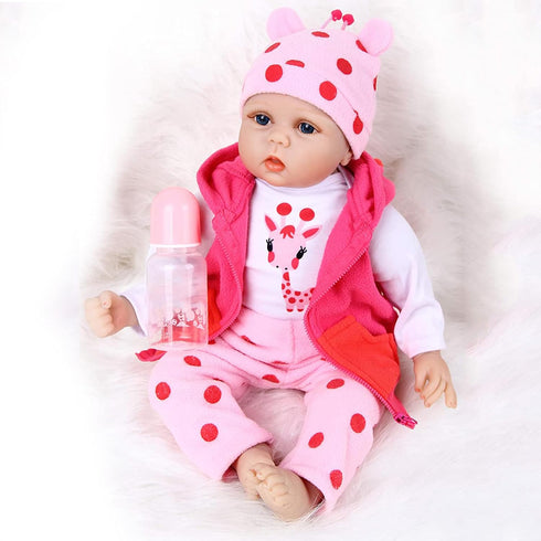 Reborn Baby Dolls 22 Inch Realistic Newborn Girl Handmade for Kids 3+ Year Old