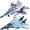 Double Fighter Jet Toy, F14 & F22 Diecast Planes with Lights &