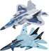 Double Fighter Jet Toy, F14 & F22 Diecast Planes with Lights &