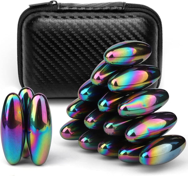 Umnodobn Rattle Magnets Snake Eggs for Adults, Magnetic Stones Oval Science Kit Toy,