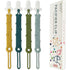 4 Pack (4 Pacifier Clip MOBU Silicone Pacifier Clips Holder for Baby Boy Girl Newborn Essentials One Piece Design