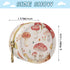 YETTASBIN Mushroom Portable Pacifier Holder Case with Metal Hook Buckle & Zipper for Diaper Bag and Stroller, Versatile