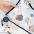 5Pcs Set 6-24 R HORSE Baby Bibs Toddler Bibs with Crumb Catcher Pocket & Snap Button Waterproof Baby Feeding Bibs