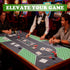70 35 Inch 8 Waterproof x Poker Mat, Player Portable Texas Hold'em Poker Table Top with Carrying Bag, Anti-Slip Rubber