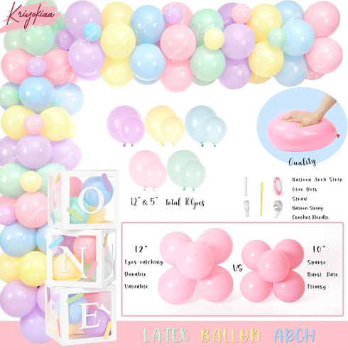 1st 150 Kriyokiaa Birthday Decorations for Girl Pcs Sweet One Birthday Party Decorations with Balloon Garland