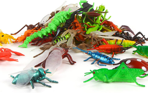 39 Pack Assorted Plastic Insects and Bugs for Kids, Educational Fake Bug Toys Party Favors