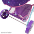 509 Crew Mermaid Doll Pram - Kids Pretend Play with Retractable Canopy, Shopping Basket & Removable Carry Cot