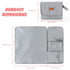 Grey Waterproof Portable Changing Pad with Storage Pocket