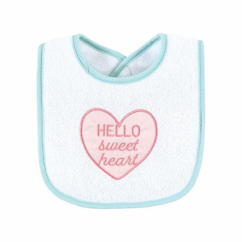 Hudson Baby Unisex Cotton Terry Drooler Bibs - Bunny Design, One Size