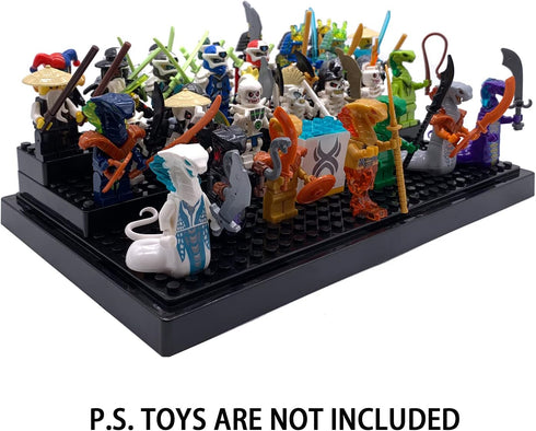 Black Display Case for Minifigure Action Figures - Perfect for LEGO Collectors