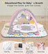 Lanabuna 6 Tummy 6 Set, Baby Play Mat Activity Gym, Developmental Zones Time Mat, Detachable Sensory Toys