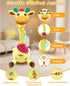 1 2 3 Pbooo Dancing Talking Giraffe Toy, Stuffed Animal Repeats What You Say, Electronic Musical Plush with Glowing