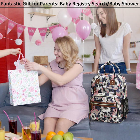 Backpack Diaper Bag Tote for Women Large Capacity, Multifunctional Waterproof Baby Bag with Insulated Pockets For Baby