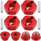 HobbyPark Aluminum 12mm Wheel Hex Nuts & M4 Lock Nuts for 1/10 Scale RC Car Truck Crawler Buggy (8-Pack, Red)