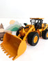 9-Channel 1:18 100-Minute Remote Control Wheel Loader Scale Construction Toy, Realistic Sounds & Lights, All-Terrain