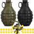 Tactical Toy-Grenade for CS Battle Game, 2Pcs Refillable Fun Impact Grenade Toy with 20 Foam Ammo