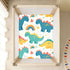 Bseiialft 52 28 Colorful Dinosaurs Rainbows Crib Sheets for Boys Girls Soft and Breathable Cotton Baby Sheets