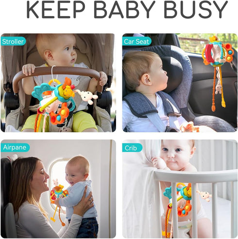 taotaotoys 6-12 1 2 3 Toddlers Airplane Travel Toys Montessori Toys for Babies Months Boy Girl Sensory Baby Infant Car