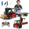 RC Forklift with Trailer, Kids Forklift Construction Toys Set with Lift Fork