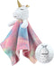 CREVENT Cozy Plush Baby Security Blanket Loveys | Unicorn with Minky Dot Front & Backing | Baby Girls Gift
