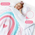 PHF Toddler Nap Mat with Removable Pillow and Minky Fleece Blanket, 50"x20"x2" Rollup Design for Kids