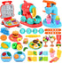 Crelloci 3 in 1 Color Dough Kitchen Creations Set, Ice Cream Spaghetti