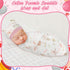 VitalCozy 6 Pack Set Set 3-7 Lbs) Preemie Swaddle Blanket Wrap with Hat Cotton Baby Swaddle Wrap Hat for Preemie