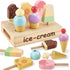 HERSITY Wooden Ice Cream Stand for Kids, Ice Cream Popsicle Toy Pretend