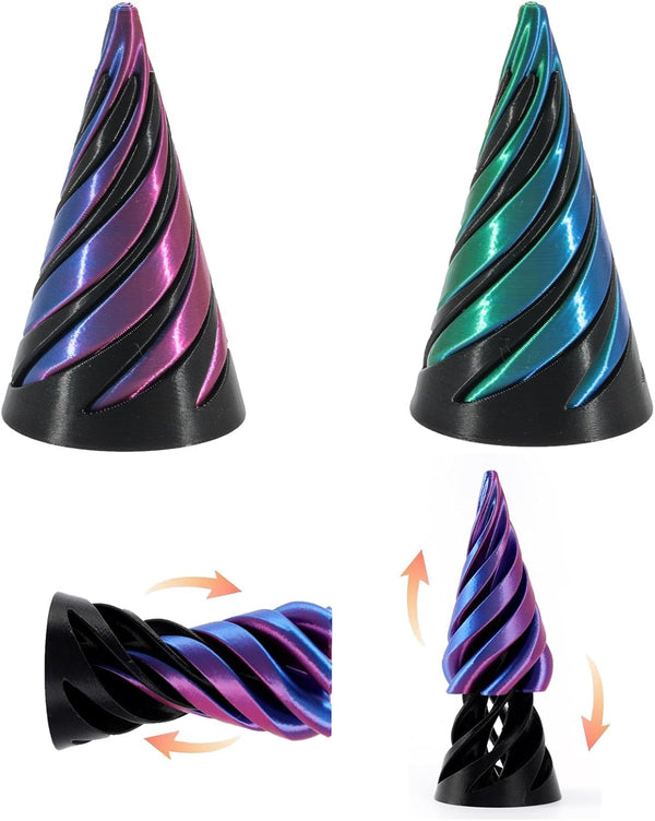 MNSZCN Impossible Cone,Spiral Cone Fidget Toy,Impossible Pyramid Passthrough Toy,3D Printed Spiral Cone,Impossible Cones