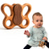 HippoToys Handcrafted Wooden Baby Rattle | Natural Teething Toy | Montessori Sensory