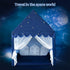 Kids Play Tent Playhouse Indoor Tent for Kids Boys Toddler, Large Castle Play House Bed Tents Spaceship Outer Space