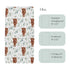 Changing Pad Cover for Baby Girl Boy, Highland Cow Eucalyptus Leaf, Soft Stretchy Safe Snug Fitted Diaper Change Table