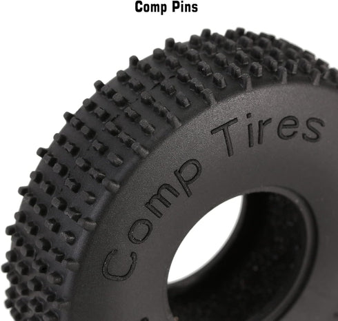 INJORA 1.0 Tires-S4 Multi Terrain Pin Crawler Tires for TRX4M SCX24 AX24 FCX24 Upgrade Parts, 65 * 19mm