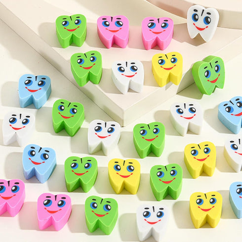 Kaemi 50Pcs Mini Erasers, Cute Large Teeth Erasers for Kids, Bulk Classroom Prizes, Fun Toys, Party Favors for Ages 8-12