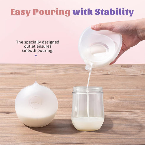ZCBB (2 Counts), 3oz/100ml Breast Milk Collector Silicone Breast Milk Collectors for Breastfeeding, Silicone Hands Free