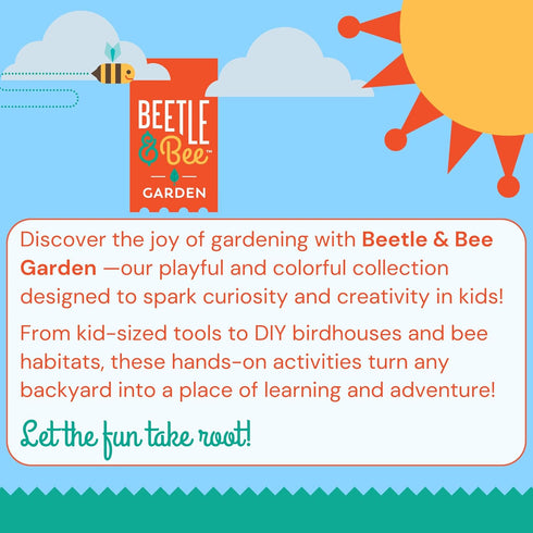 5 1 Count Toysmith Kids Gardening & Beach Bucket Metal Pail with Grippable Handle | Assorted Bee & Beetle Colors |