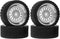4PCS 65mm RC Rally Car Rubber Tires and Plastic Plating Wheel Rims Set for 1/10 RC On-Road Drift Racing Car