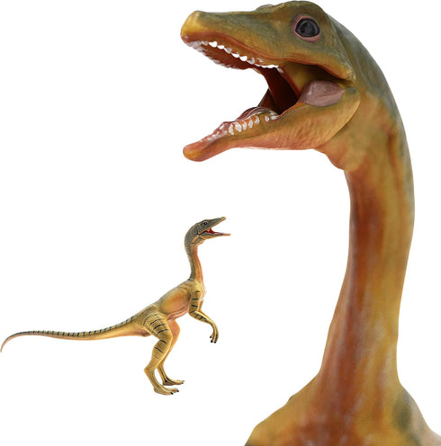 Gemini&Genius Compsognathus Dinosaur Toy for Kids, Realistic Action Figure with Moveable Jaw for Display or Cake