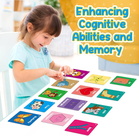 Toddler Flash Cards for Baby Cognitive Learning, Alphabet, Numbers, Shapes, Animals, First Words, Educational Toys