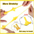 150 Sratte Pieces Rubber Chicken Slingshot Chicken Finger Slingshot Toys Rubber Chickens Flying Turkey for Boys Girls