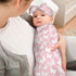 Broiteid Set,Baby Butterfly Pink Baby Stuff Newborn Pink Swaddle Blanket with Beanie Hat and Headband Swaddle Blanket